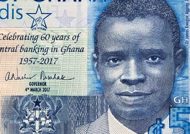 Billet commémoratif de 5 cedis du Ghana