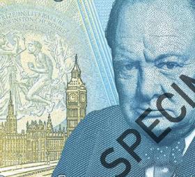 2016 £5 banknote Winston Churchill