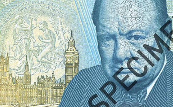 2016 £5 banknote Winston Churchill