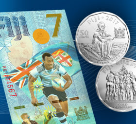 2017 FIDJI Rugby commemorative coin and banknote