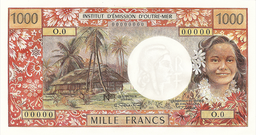 1000F IEOM type 1968 Nouvelles-Hébrides - Les émissions monétaires des Nouvelles-Hébrides - IEOM - Billets Pièces