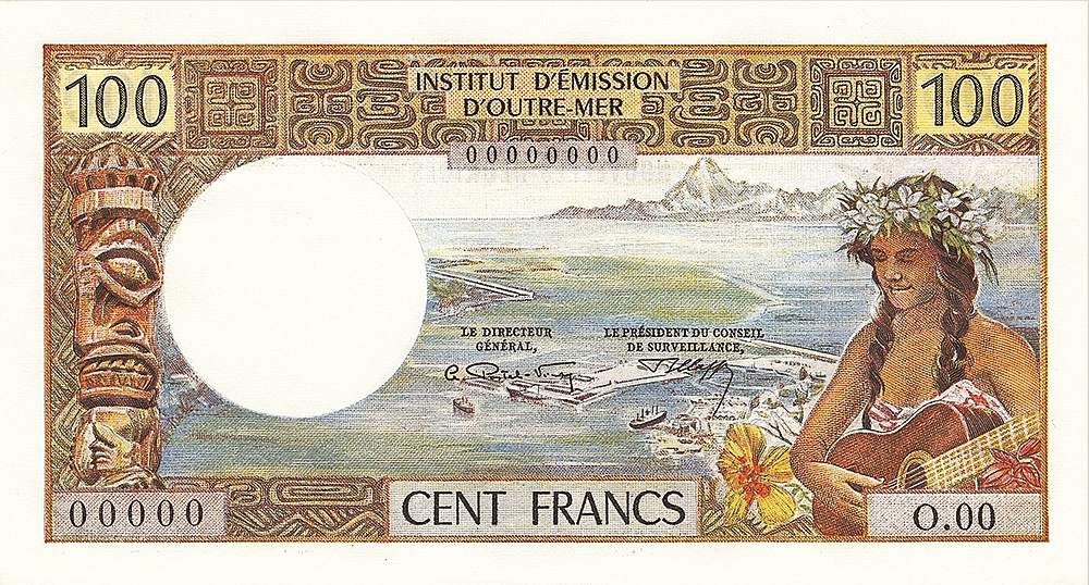 100Fr IEOM type 1968 - Nouvelles Hébrides - Les émissions monétaires des Nouvelles-Hébrides - IEOM - Billets Pièces