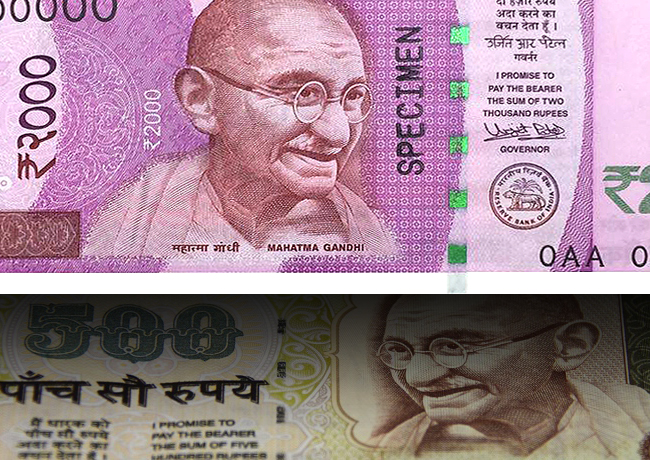India, after 500 and 1000 roupees banknotes withdraw
