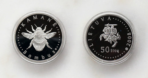 50 litas argent - Kamane Bombus