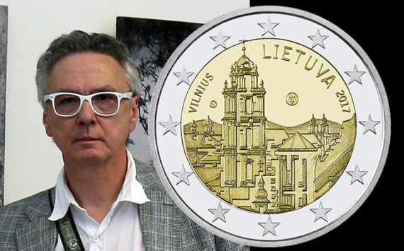 VLADAS ORZEKAUSKAS coin designer of lituanian 2017 €2 VILNIUS