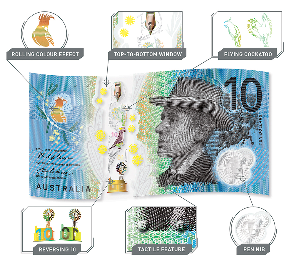 10 dollars australiens 2017 - Andrew Barton "Banjo" Paterson