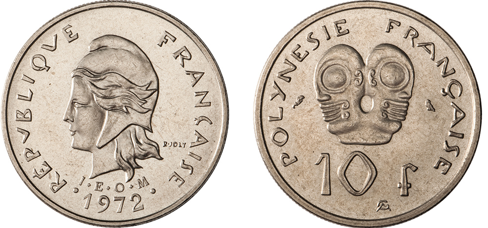 10 francs 1972 IEOM gravure de Joly & Guzman