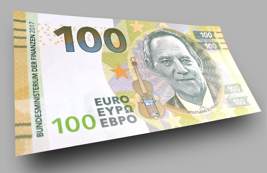 €100 euros commemorative banknote W. SCHAUBLE 2017