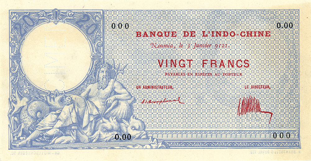 Vingt francs Neptune, type 1888 Nouvelle-Calédonie - La création du francs CFP et son introduction