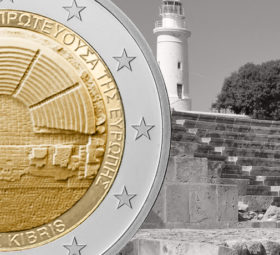 2017 new cyprus €2 euro commemorative coin – PAPHOS 2017