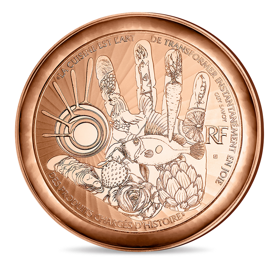 5000€ rose gold - 2017 Monnaie de Paris Egg coins dedicated to Guy SAVOY
