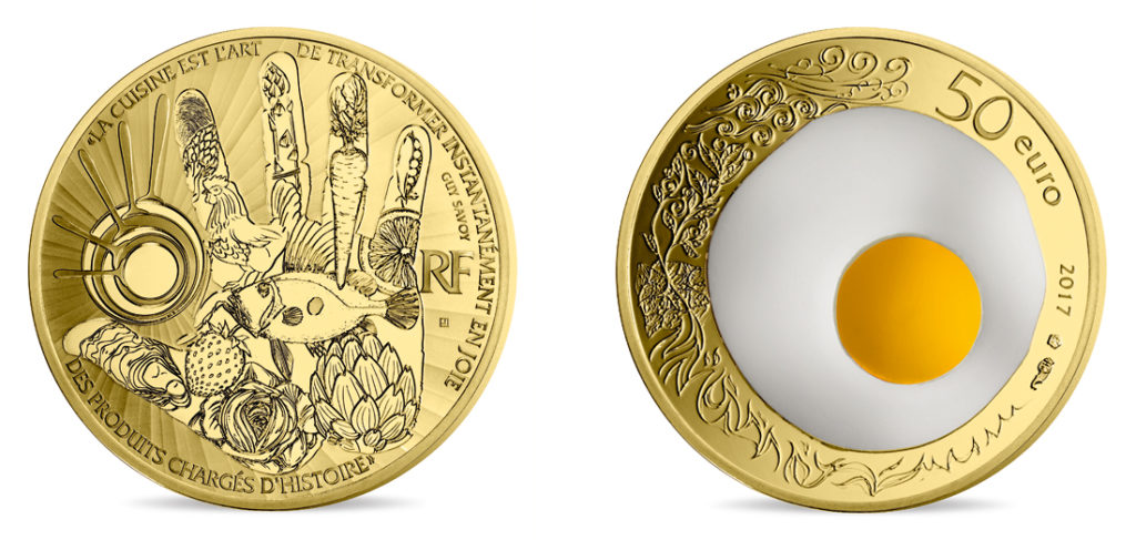 2017 Monnaie de Paris Egg coins dedicated to Guy SAVOY