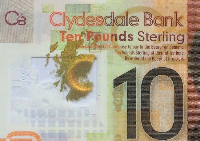 2017 CLYDESDALE Bank 10 pounds Robert BURNS banknote