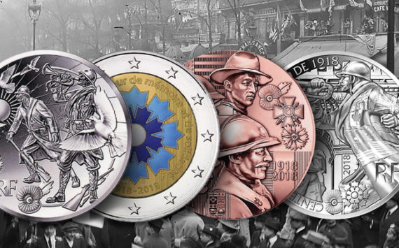 Pièces les 100 ans de l’Armistice – Bleuet de France – programme de la monnaie de Paris 2018