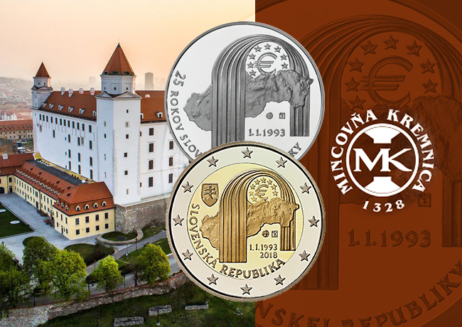 2018 slovak numismatic issues celebrating 25th anniversary of Republic