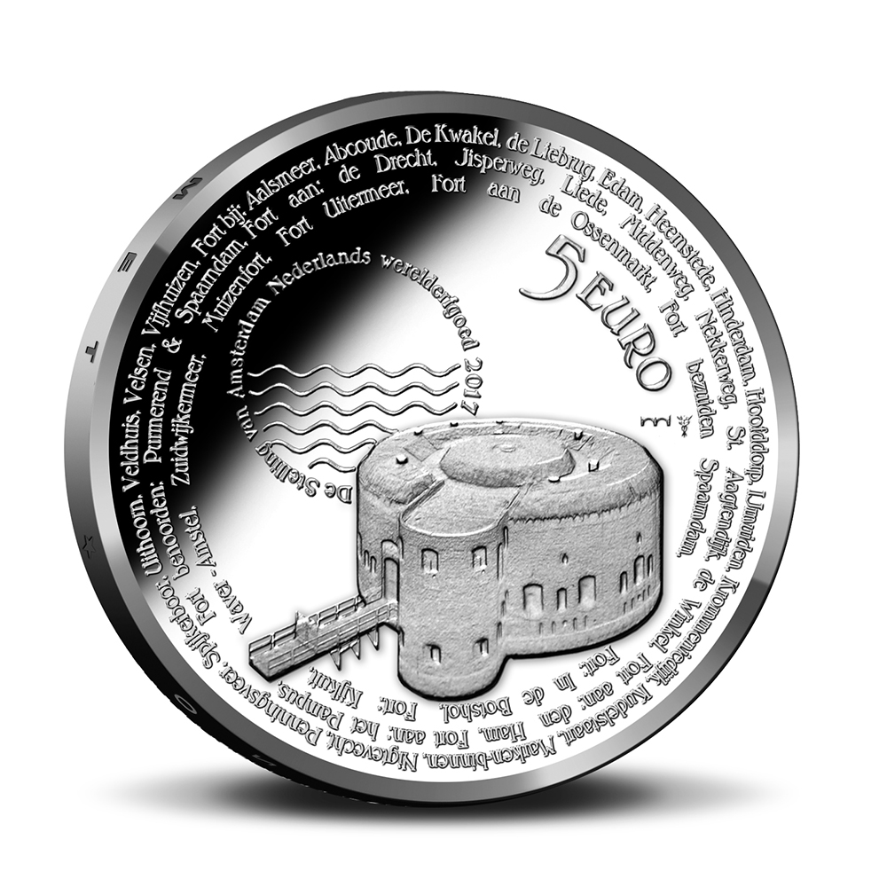 Stelling van Amsterdam 5 euro - Defence line of Amsterdam, KNM 2017 commemorative coinages