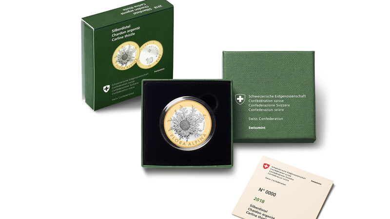 10 fr «Chardon argenté» Série FLORA ALPINA - Swiss Mint