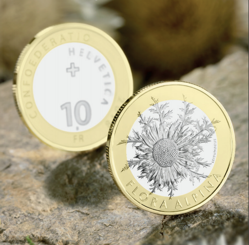 Nouvelles monnaies commémoratives suisses 10 francs Chardon argenté et 20 francs Col du Klausen