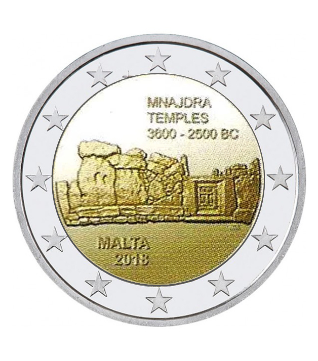 2018 MALTA €2 commemorative coin dedicated to MNAJDRA temples