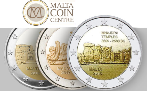 2€ 2018 temples de Mnajdra – série de 7 pièces commémoratives – Malte