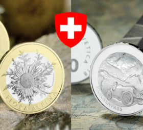 New Swiss commemorative coins: “Carline thistle” and “Klausen pass”