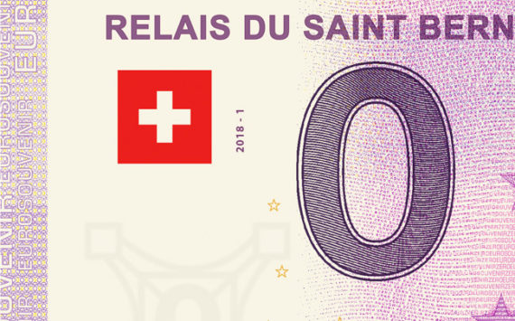 Billet zéro euro souvenir touristique Suisse 2018