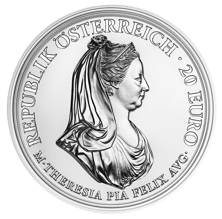 Maria Theresa 20 Euro Silver Coin Austrian 2018