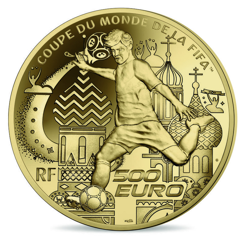 500 euro OR coupe du monde de Football - FIFA 2018 Monnaie de Paris
