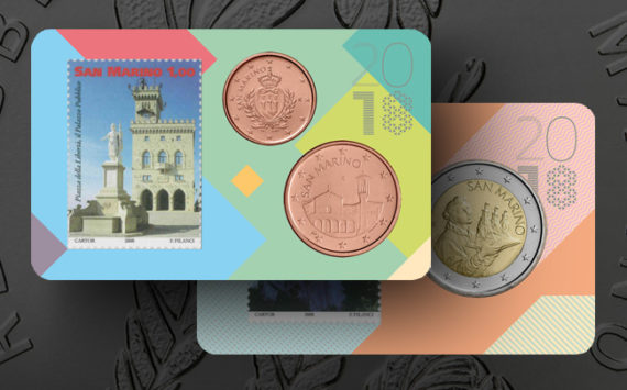 Nouvelles pièces de 2 & 5 euro, Set BU, Coincard de la Monnaie de la République de Saint-Marin 2018