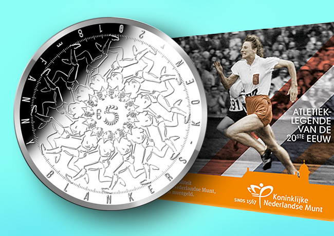 2018 €5 silver and €10 gold Fanny Blankers-Koen commemorative coins