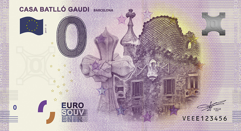 BANKNOTE 0 Zero Euro Sham Souvenir Mini Europa 2018-2 