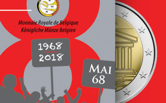 BELGIQUE: 2€ 2018 commémorant le 50ème anniversaire de MAI 1968