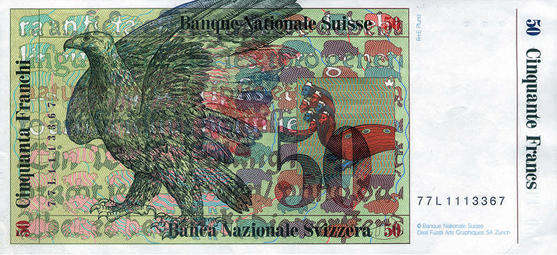 50 francs 1971 - Billets de réserves - Banque Nationale Suisse