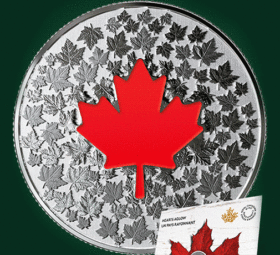 5 dollars maple leaf – photo-luminescent – Royal Canadian Mint