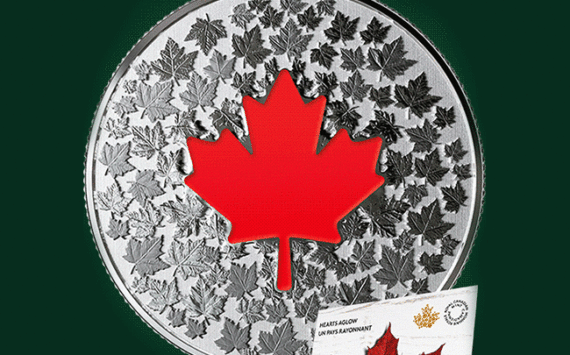 5 dollars maple leaf – photo-luminescent – Royal Canadian Mint