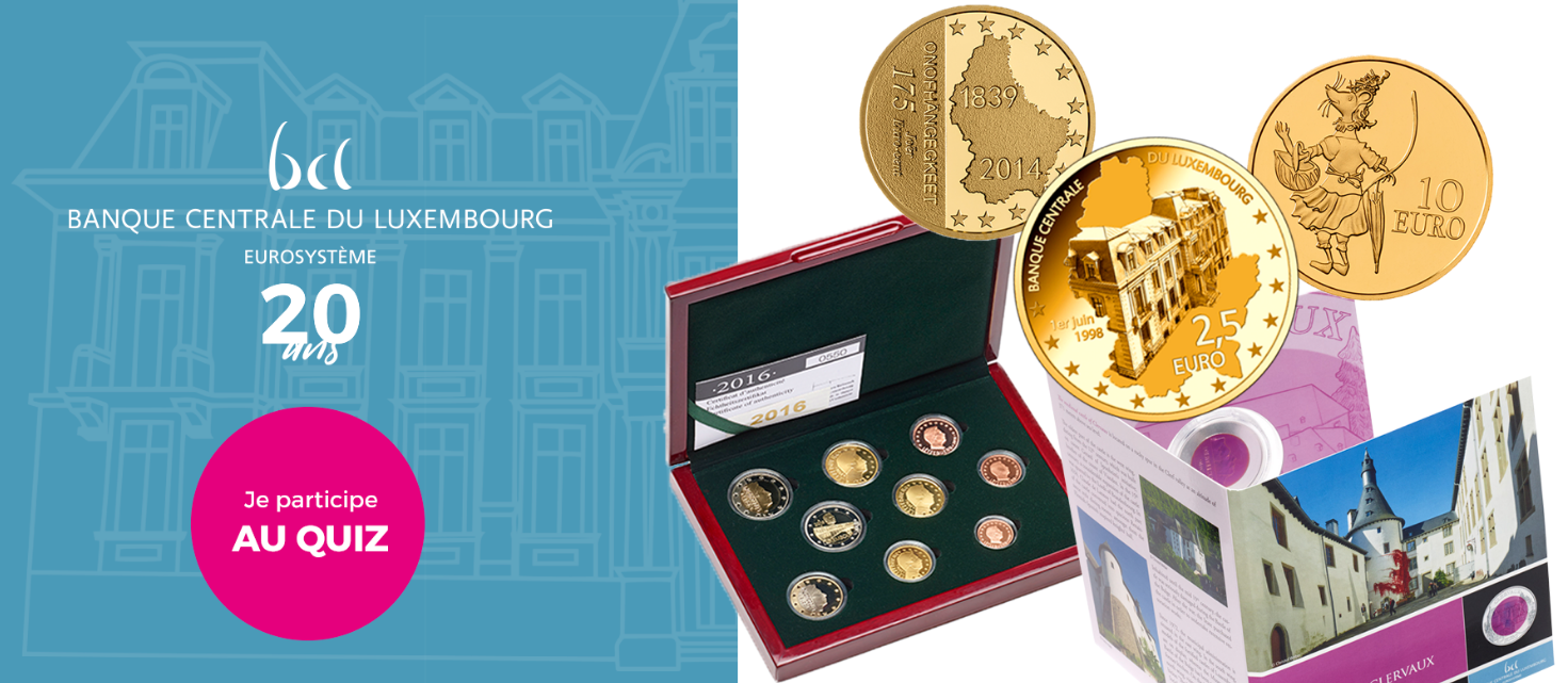 Luxembourg: win numismatic collectors in participating to a CBL quiz