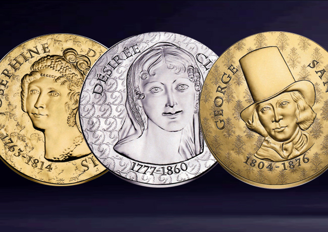New collection of €10, 50, 200 coins, Joséphine de Beauharnais, Désirée Clary & George Sand