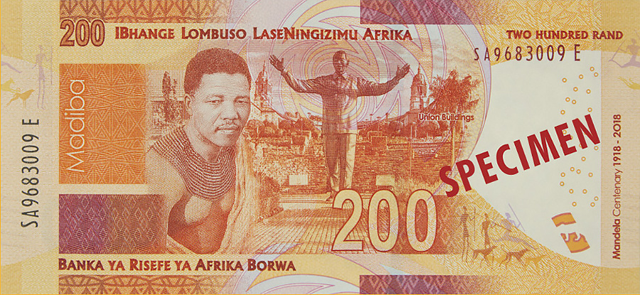 r200 South Africa: commemorative banknotes and coins for centenary of MANDELA's birth