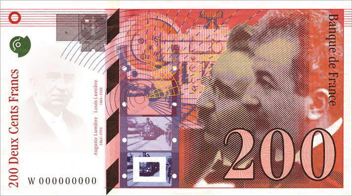 200 francs Les Frères Lumières - 1994 Numismag