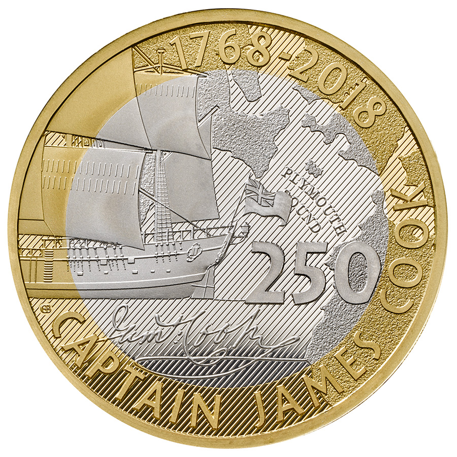 Commemorative Coins - Captain COOK celebrated by Royal Mint silver and
