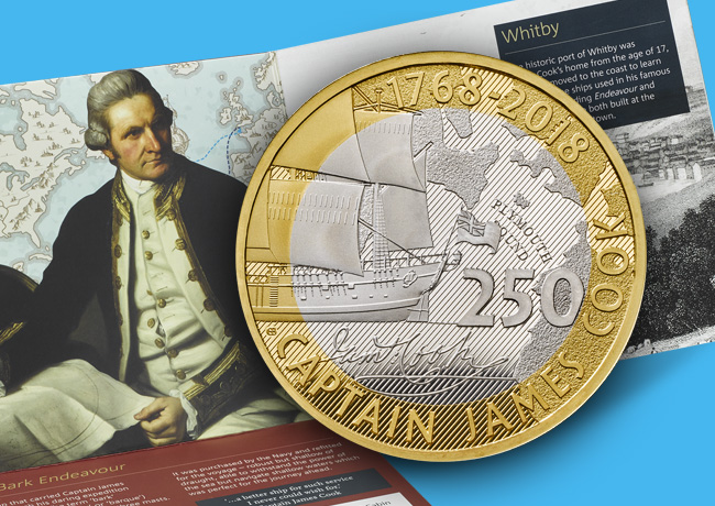 Commemorative Coins – Captain COOK celebrated by Royal Mint silver and gold coins