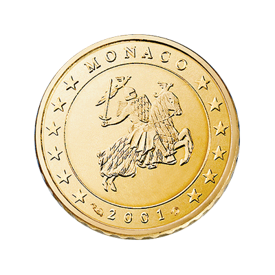 10 centimes d'euro Monaco Première série, 2001-2005 - Valeurs et tirage des pièces euros de la Principauté de Monaco - Pièces de circulation et commémoratives