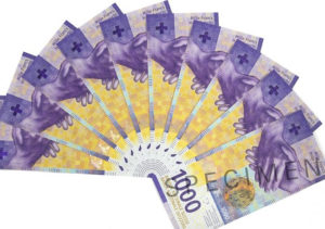 Nouvelle série de billets Suisse 10, 20, 50, 100, 200 et 1000 francs