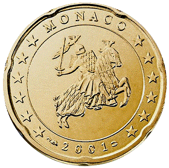 20 centimes d'euro Monaco Première série, 2001-2005