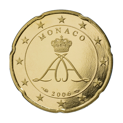 20 centimes d'euro Monaco Seconde série, à partir de 2006