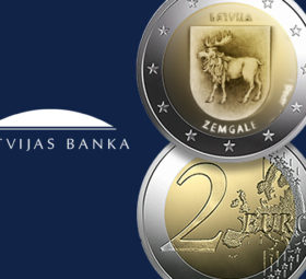 New 2018 latvian €2 commemorative coin dedicated to ZEMGALE region
