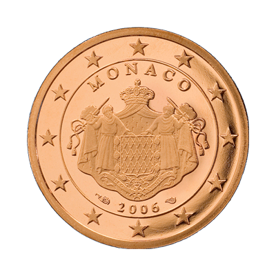 5 centimes d'euro Monaco Seconde série, à partir de 2006 - Valeurs et tirage des pièces euros de la Principauté de Monaco - Pièces de circulation et commémoratives