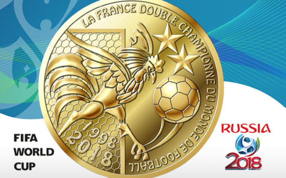 Mini medal Two times champion of the world cup of football 1998-2018