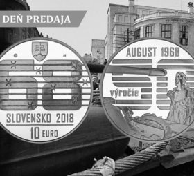2018 €10 silver coin commemorating end of PRAGUE SPRING – SLOVAKIA