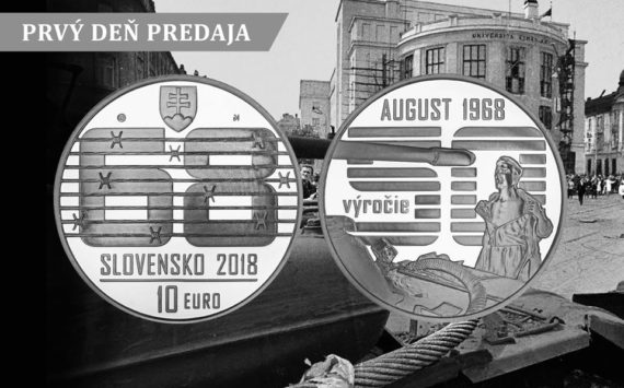 2018 €10 silver coin commemorating end of PRAGUE SPRING – SLOVAKIA
